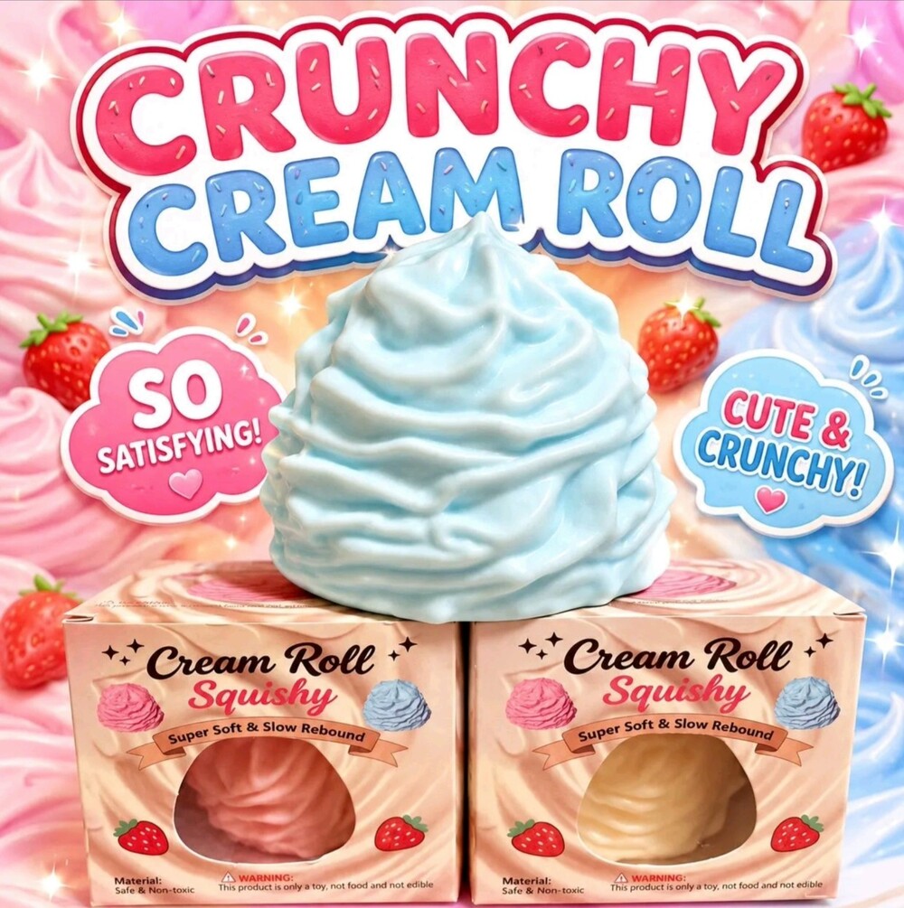 Cream Roll Squishy Super Soft and Crunchy Slow Rebound